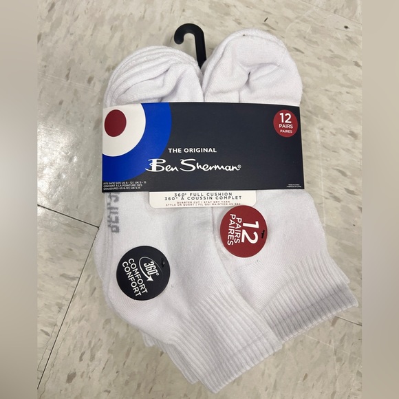 NWT Ben Sherman Men's 360 full cushion Socks - 12 Pack - Picture 1 of 3